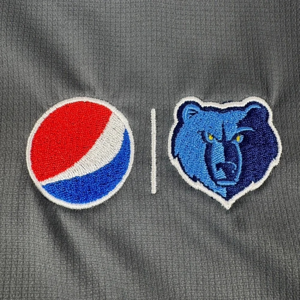 Nike Dri Fit Polo Shirt Pepsi Memphis Grizzlies Logo Polyester Gray Mens XL